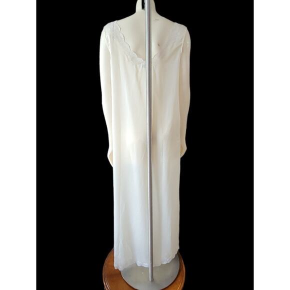 Vintage Christian Dior Silk Blend Nightgown W Lace Cream Size 36 - Picture 16 of 16